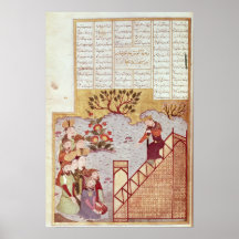 Genghis Khan addressing a congregation Posters