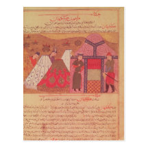 Genghis Khan outside his tent Postcards