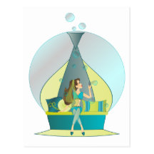 Genie Blowing Bubbles Postcard