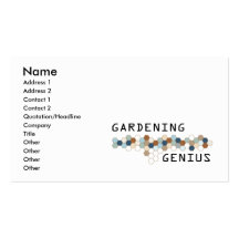 Génie de jardinage cartes de visite personnelles