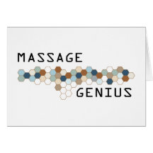 Génie de massage cartes de vœux
