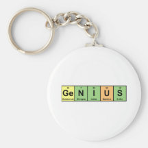 Génie - Tableau périodique des produits d'éléments Porte-clé