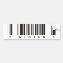 Genius Bar Code Bumper Stickers