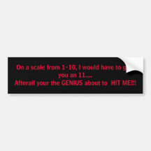 Genius bumper sticker