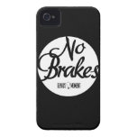 Genius Moment "No Brakes" iPhone 4 Case - Blk/Wht