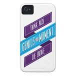 Genius Moment "Think Rich" iPhone 4 Case -cyan/pur