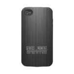 Genius Moment Wood Grain iPhone 4/4S Case (Tough) Tough Iphone 4 Case