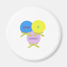 GENIUS PATIENCE FRIDGE MAGNETS