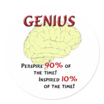 Genius Round Sticker