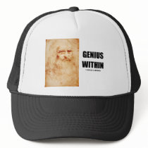 Genius Within (Leonardo da Vinci Self-Portrait) Trucker Hats