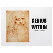Genius Within (Leonardo da Vinci Self-Portrait) Letterhead Template