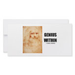 Genius Within (Leonardo da Vinci Self-Portrait) Custom Photo Card
