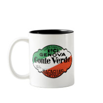 Genova Conte Verde Luggage Label Coffee Mug