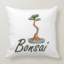 Gens de lettres des textes de bonsaïs graphiques oreillers