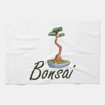 Gens de lettres des textes de bonsaïs graphiques serviettes pour les mains