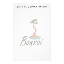 Gens de lettres des textes de bonsaïs graphiques motifs pour papier à lettre