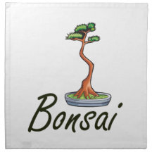 Gens de lettres des textes de bonsaïs graphiques serviettes imprimées