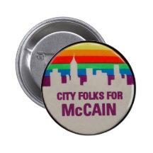 Gens de ville pour McCain Badge Avec Épingle