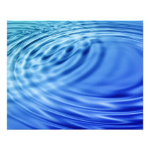 Gentle blue water ripples photo print
