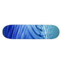 Gentle blue water ripples skate board deck
