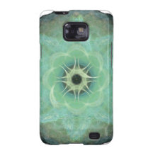 Gentle green fractal mandala for meditation - galaxy s2 cover