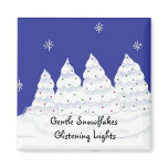 Gentle Snowflakes Glistening Lights magnets
