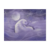 Gentle Winter Polar Bear Postcard