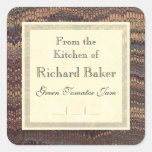Gentleman Chef's Elegant Marble Canning Labels Sticker