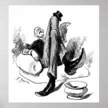 Gentleman Reading 1880 Poster