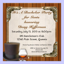Gentleman's Bachelor Party Invitations, Version 2 invitations