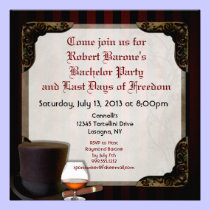 Gentleman's Bachelor Party Invitations, Version 4 invitations