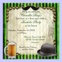 Gentleman's Bachelor Party Invitations, Version 6 invitations