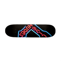 Gentleman's Club Neon Sign Skateboard Mini