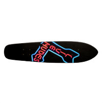Gentleman's Club Neon Sign Skateboard Oldschool