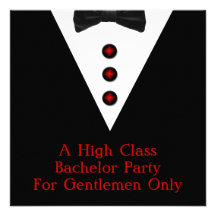 Gentlemen Only Bachelor Party Custom Invite