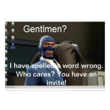 Gentlmen spelled wrong? personalized announcement