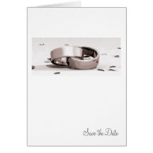 Gents Entwined Rings BLK- Save the Date Card