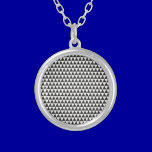 GEO23 BLACK  WHITE TRIANGLE SHAPES PATTERNS DIGITA necklaces