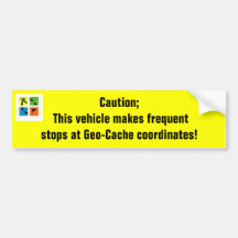 Geo-Cache coordinates Bumper Stickers