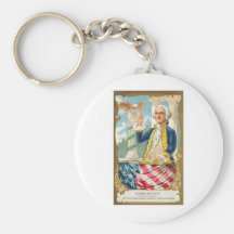 Geo Washington USA Vintage Americana Key Chain