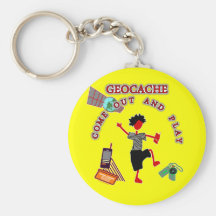 Geocache Come Out And Play Key Chain