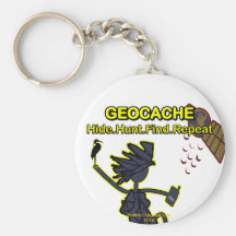 Geocache Hide Hunt Find III Keychain