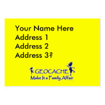 Geocache - Make It a Family Affair Business Card Template