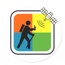 GeoCacher Round Sticker