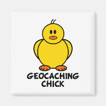 Geocaching Chick Fridge Magnet