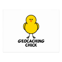 Geocaching Chick Post Cards