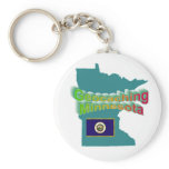 Geocaching Minnesota Keychain