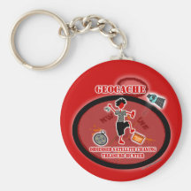 Geocaching  Obsessed Satellite Keychain