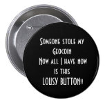Geocaching products pinback button