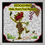 Geocachnig Hide Hunt Find Poster